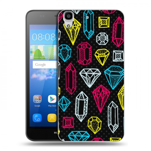 Дизайнерский пластиковый чехол для Huawei Y6 Яркие алмазы