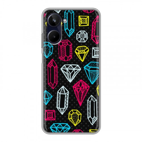 Дизайнерский силиконовый чехол для Realme 10 4G Яркие алмазы