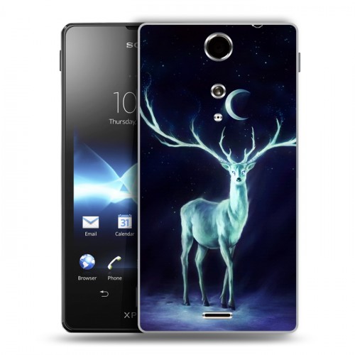 Дизайнерский пластиковый чехол для Sony Xperia TX Луна