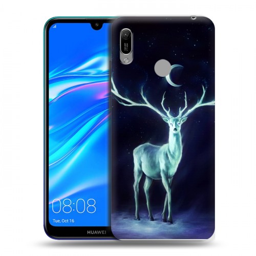 Дизайнерский пластиковый чехол для Huawei Y6 (2019) Луна