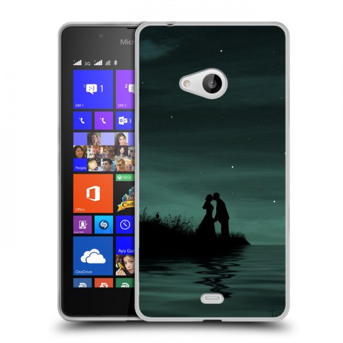 Дизайнерский пластиковый чехол для Microsoft Lumia 540 Луна