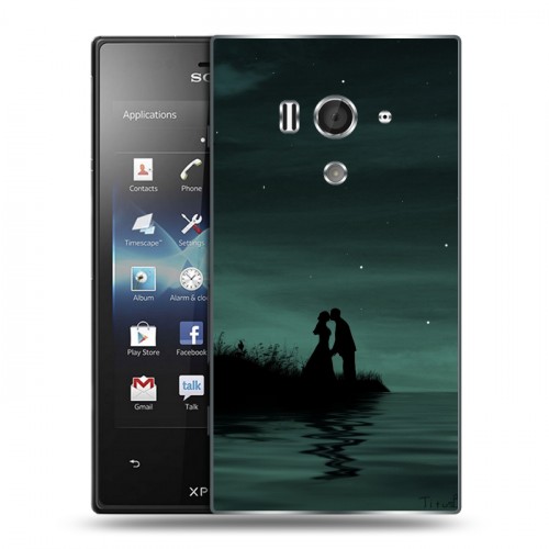 Дизайнерский пластиковый чехол для Sony Xperia acro S Луна