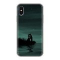 Дизайнерский силиконовый чехол для Iphone x10 Луна