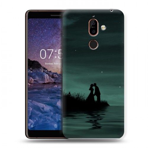 Дизайнерский пластиковый чехол для Nokia 7 Plus Луна