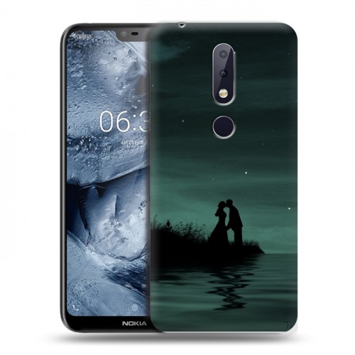 Дизайнерский силиконовый чехол для Nokia 6.1 Plus Луна