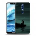 Дизайнерский силиконовый чехол для Nokia 5.1 Plus Луна