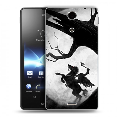 Дизайнерский пластиковый чехол для Sony Xperia TX Луна