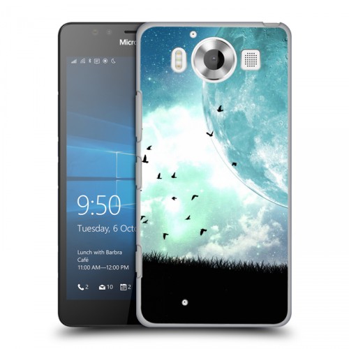 Дизайнерский пластиковый чехол для Microsoft Lumia 950 Луна