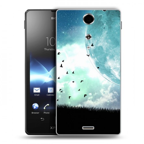 Дизайнерский пластиковый чехол для Sony Xperia TX Луна