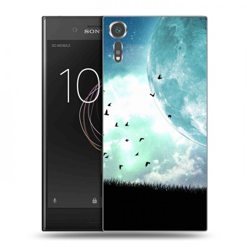 Дизайнерский пластиковый чехол для Sony Xperia XZs Луна