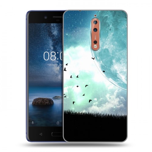 Дизайнерский пластиковый чехол для Nokia 8 Луна