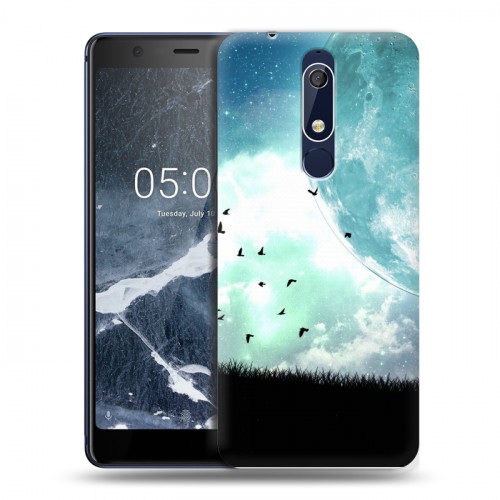 Дизайнерский пластиковый чехол для Nokia 5.1 Луна