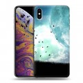 Дизайнерский силиконовый чехол для Iphone Xs Max Луна