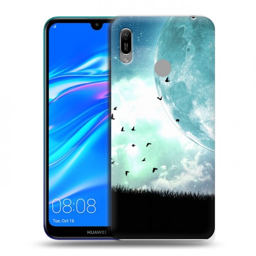 Дизайнерский пластиковый чехол для Huawei Y6 (2019) Луна