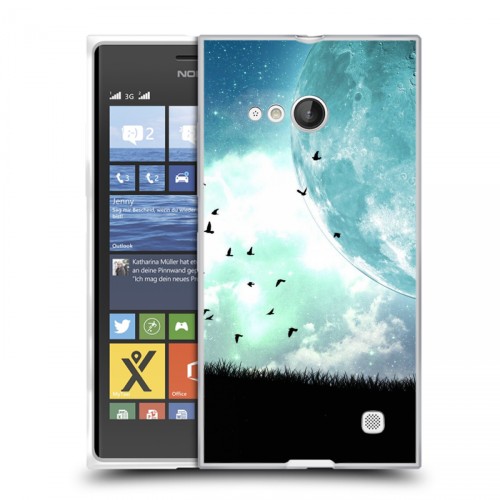 Дизайнерский пластиковый чехол для Nokia Lumia 730/735 Луна