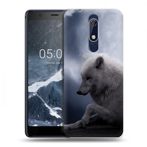 Дизайнерский пластиковый чехол для Nokia 5.1 Луна