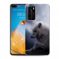 Дизайнерский силиконовый с усиленными углами чехол для Huawei P40 Луна