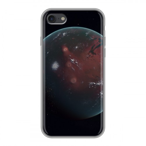 Дизайнерский силиконовый с усиленными углами чехол для Iphone 7 Марс