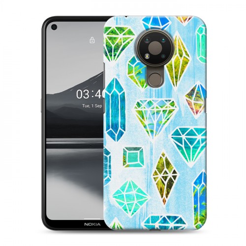 Дизайнерский пластиковый чехол для Nokia 3.4 Яркие алмазы