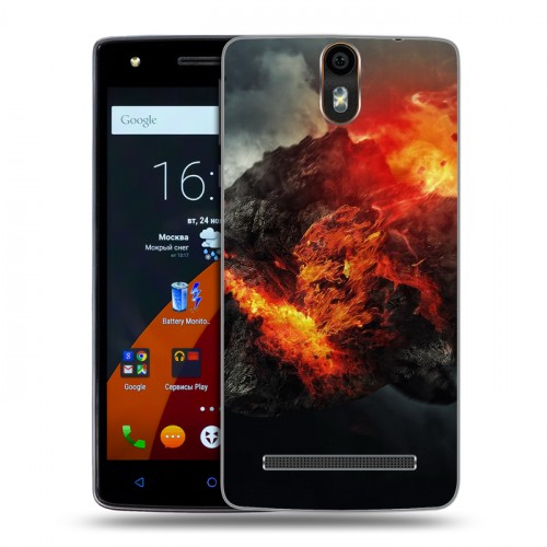 Дизайнерский силиконовый чехол для Wileyfox Storm Астероид