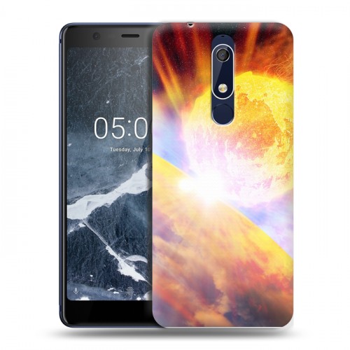 Дизайнерский пластиковый чехол для Nokia 5.1 Астероид