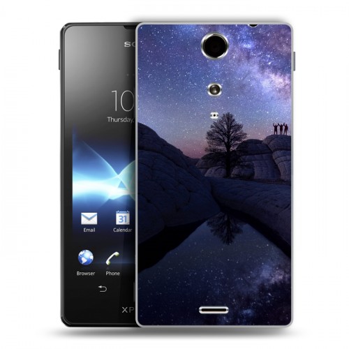 Дизайнерский пластиковый чехол для Sony Xperia TX Млечный путь