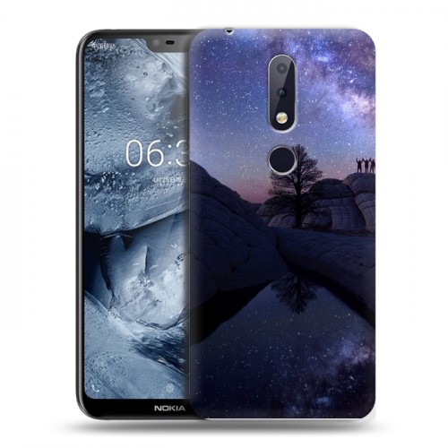 Дизайнерский силиконовый чехол для Nokia 6.1 Plus Млечный путь