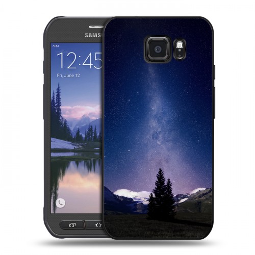 Дизайнерский пластиковый чехол для Samsung Galaxy S6 Active Млечный путь