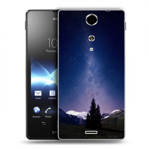 Дизайнерский пластиковый чехол для Sony Xperia TX Млечный путь