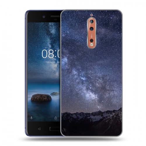 Дизайнерский пластиковый чехол для Nokia 8 Млечный путь