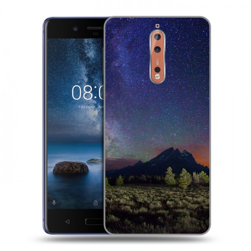 Дизайнерский пластиковый чехол для Nokia 8 Млечный путь