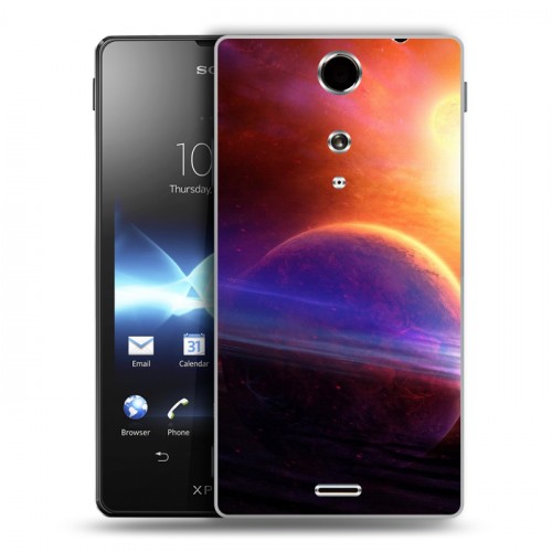 Дизайнерский пластиковый чехол для Sony Xperia TX Планеты