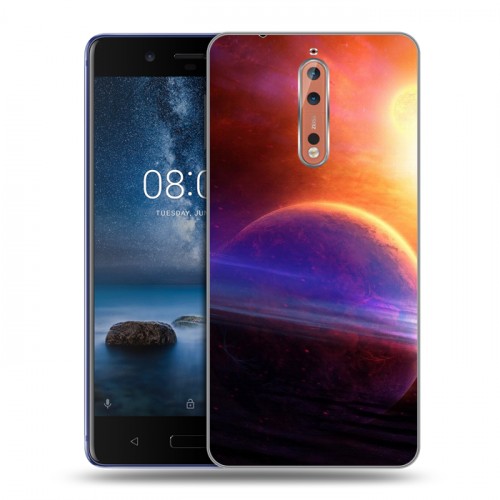 Дизайнерский пластиковый чехол для Nokia 8 Планеты