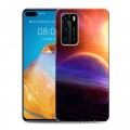 Дизайнерский силиконовый с усиленными углами чехол для Huawei P40 Планеты