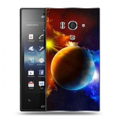 Дизайнерский пластиковый чехол для Sony Xperia acro S Планеты