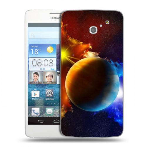 Дизайнерский пластиковый чехол для Huawei Ascend D2 Планеты