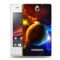 Дизайнерский пластиковый чехол для Sony Xperia E Планеты