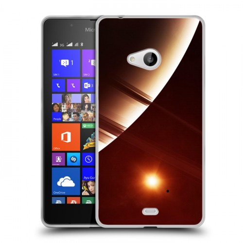 Дизайнерский пластиковый чехол для Microsoft Lumia 540 Планеты