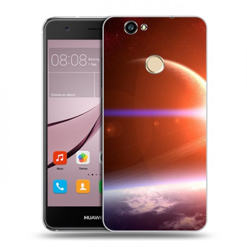 Дизайнерский силиконовый с усиленными углами чехол для Huawei Nova Планеты