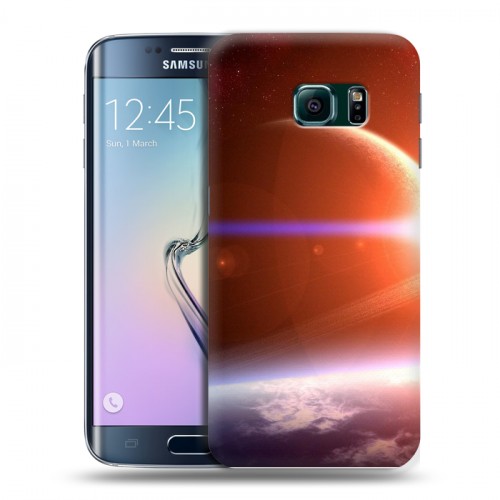Дизайнерский пластиковый чехол для Samsung Galaxy S6 Edge Планеты