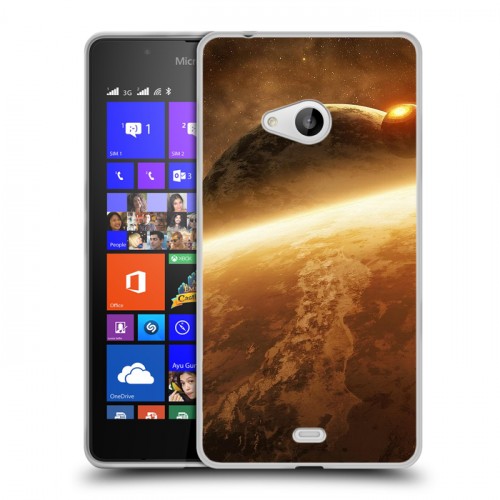 Дизайнерский пластиковый чехол для Microsoft Lumia 540 Планеты