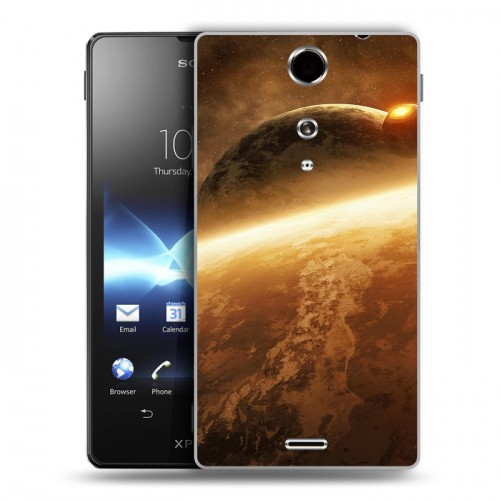 Дизайнерский пластиковый чехол для Sony Xperia TX Планеты