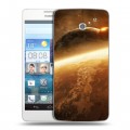 Дизайнерский пластиковый чехол для Huawei Ascend D2 Планеты