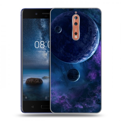 Дизайнерский пластиковый чехол для Nokia 8 Планеты