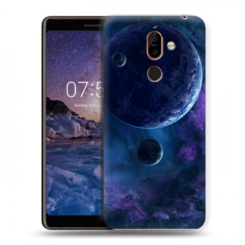 Дизайнерский пластиковый чехол для Nokia 7 Plus Планеты