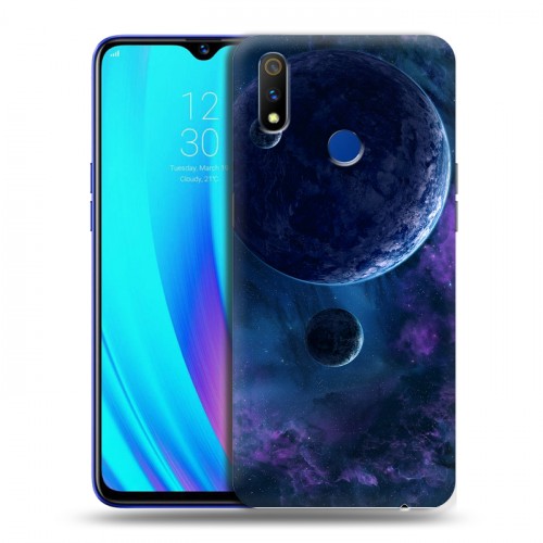 Дизайнерский пластиковый чехол для Realme 3 Pro Планеты