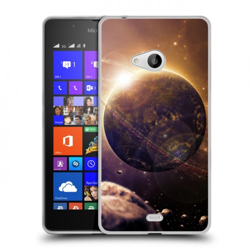 Дизайнерский пластиковый чехол для Microsoft Lumia 540 Планеты