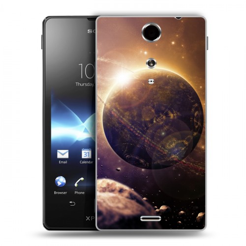 Дизайнерский пластиковый чехол для Sony Xperia TX Планеты