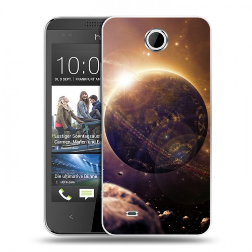 Дизайнерский пластиковый чехол для HTC Desire 300 Планеты