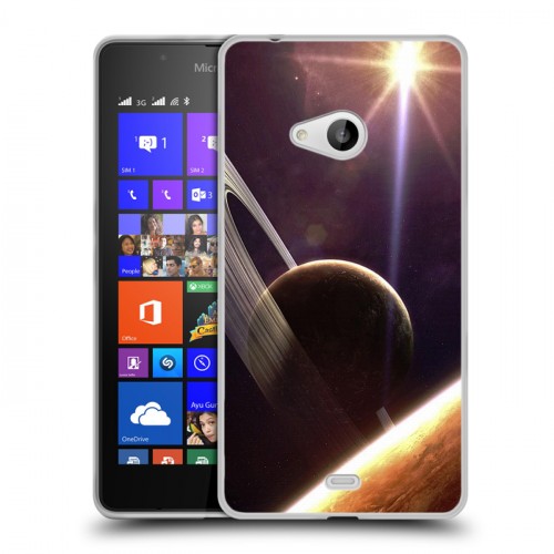 Дизайнерский пластиковый чехол для Microsoft Lumia 540 Планеты